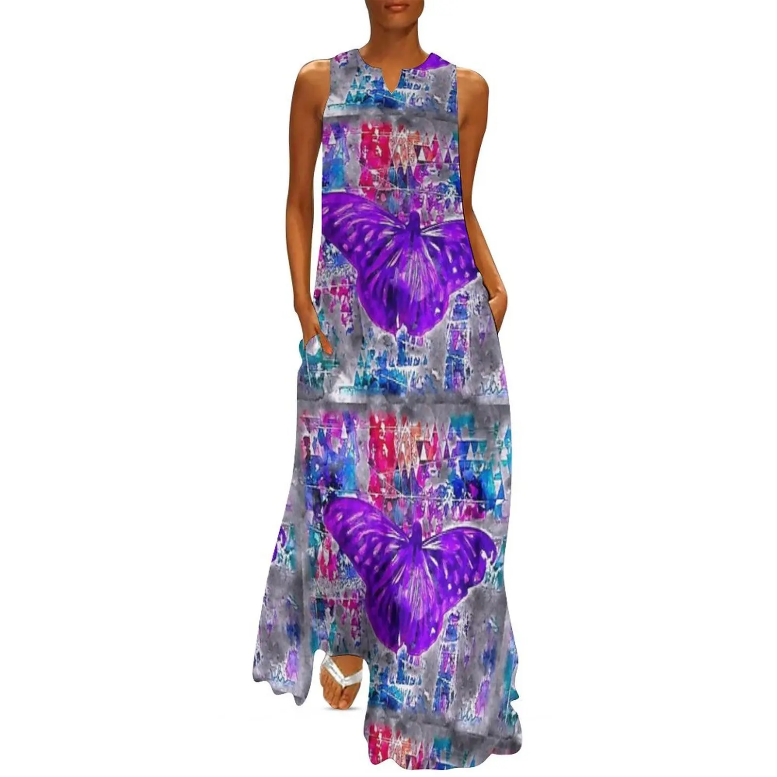 

Butterfly in Color - Purple Long Dress Clothing summer dress for women 2025 Cocktail of dresses cute dress