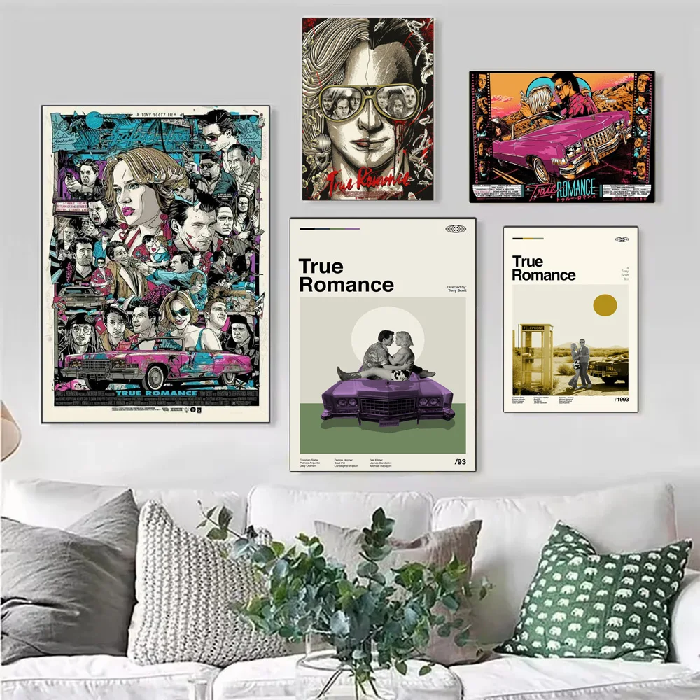

Poster Prints T-True Romance Classic Movie Vintage Minimalist Wall Art Picture Canvas Painting Living Room Home Decor Aesthetic