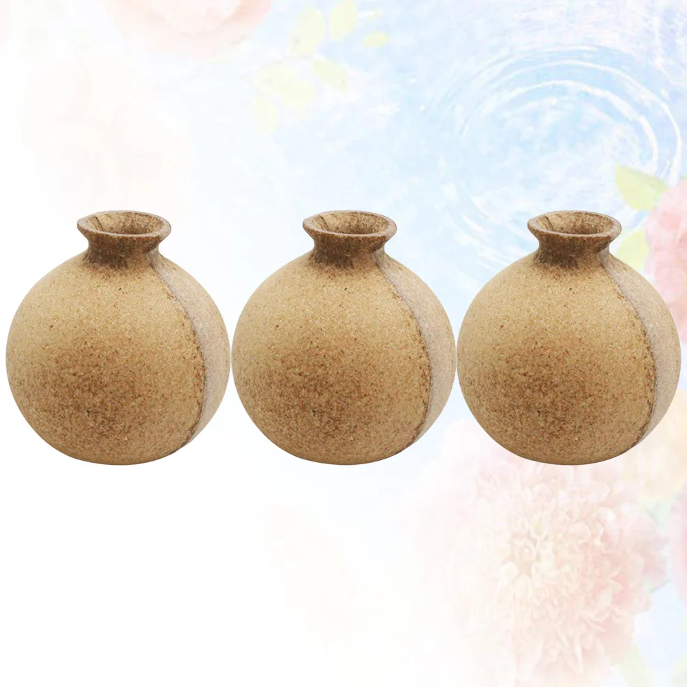 

3Pcs Wooden Vase Vintage Creative DIY Handpainted Home Decor Flower Bottle for Indoor Outdoor Use