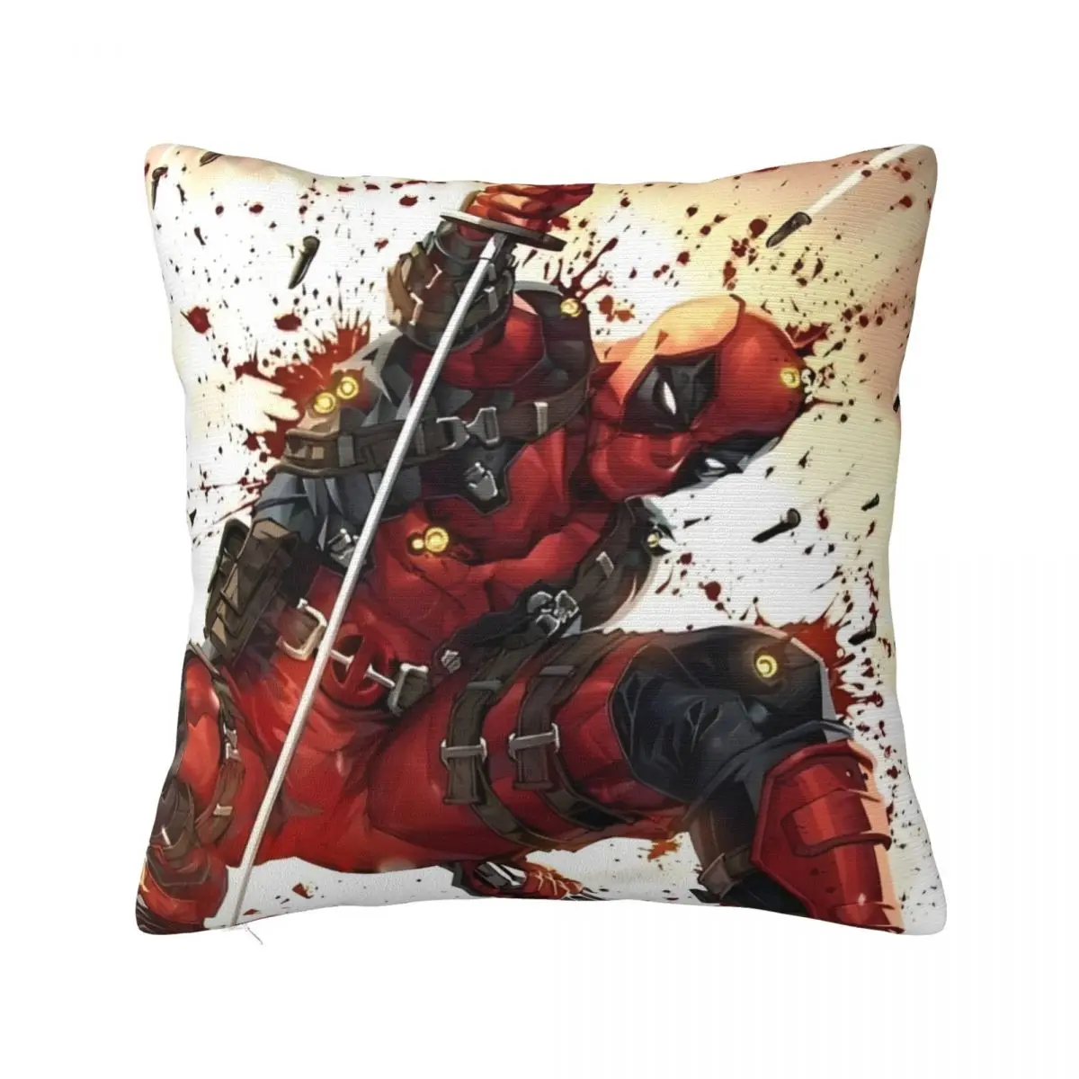 

Printed Deadpool Superhero Art Pillowcase Polyester Cushion Cover Cartoon Anime Throw Pillow Case Cover Chair 45X45cm