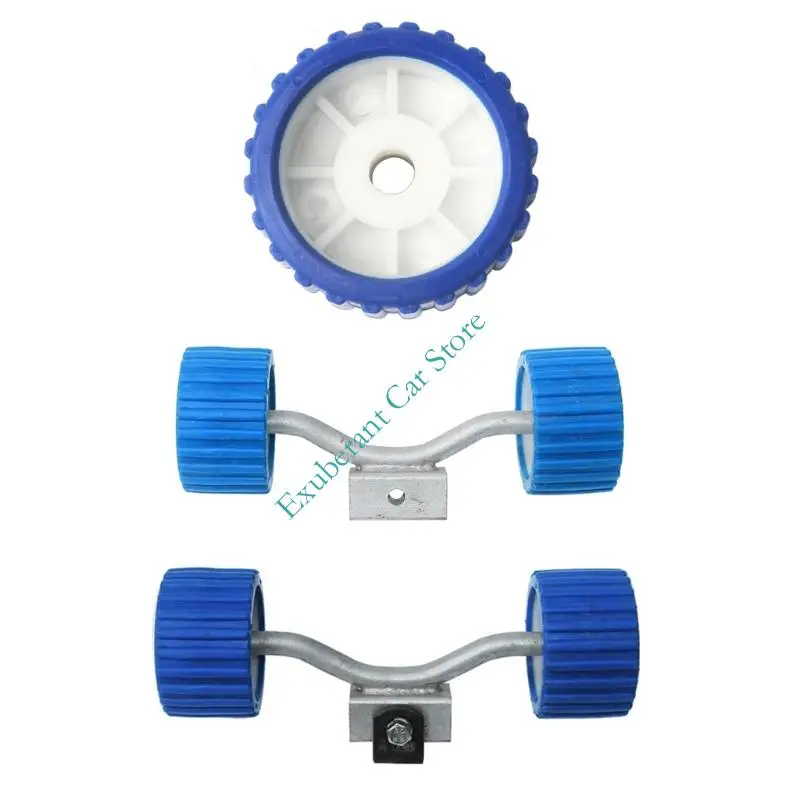 

H3CE Adjustable Keel Support Rollers For Yacht Trailers Featuring Anti Skid Rubber Surfaces And Steel Brackets