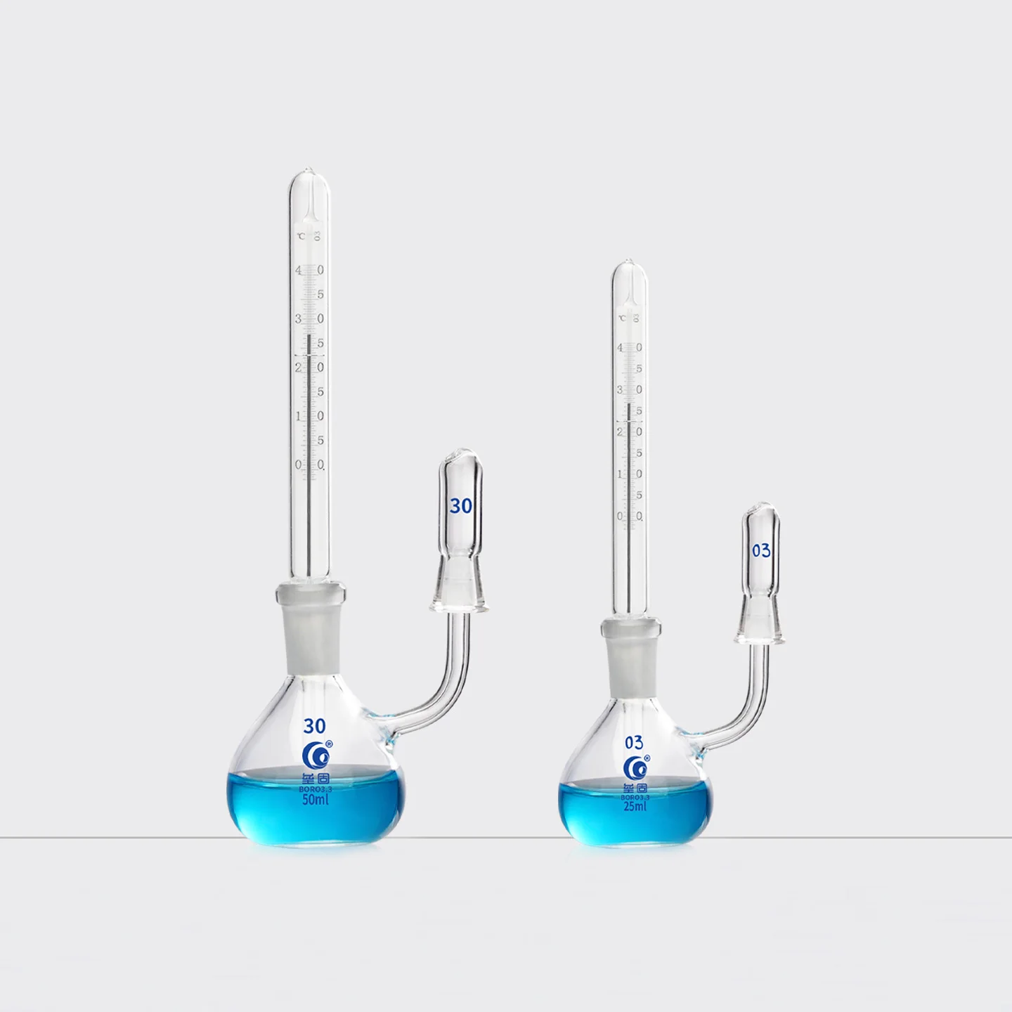 1pc Glass Pycnometer with Thermomete Specific Gravity Bottle