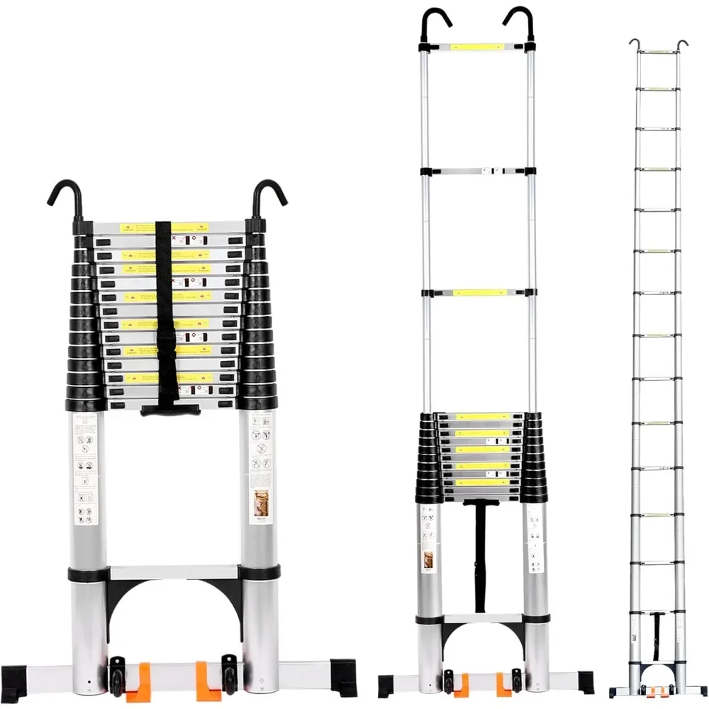 Expansion Ladder, Aluminum Foldable Ladder with Anti Slip Feet, Lightweight Ladder, 330 Pound Capacity Expansion Ladder (19FT)