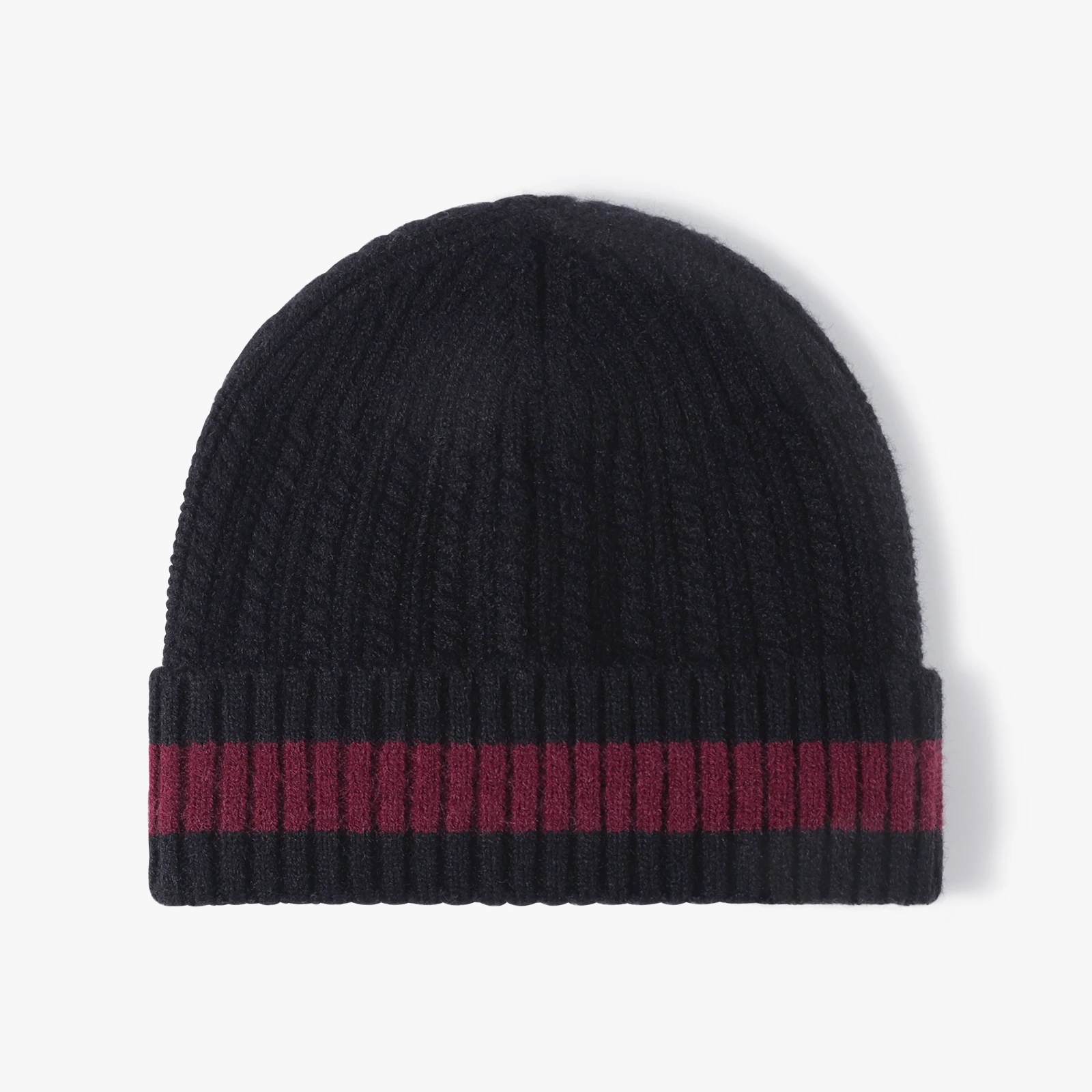 New Block Color Women\'s Hat Fashion Skullies & Beanies Autumn Winter Outdoor Warm Thick Rabbit Hair Knitted Caps For Men