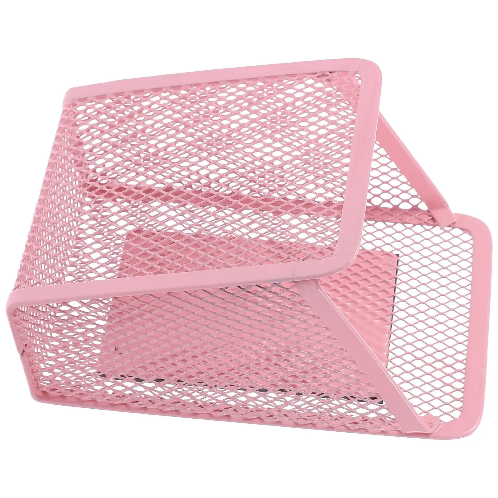 

Magnetic Whiteboard Pen Holder Pink 9x6 8x13cm Iron Desk Organizer Stationery Metal Surface Dry Erase Marker Storage Basket