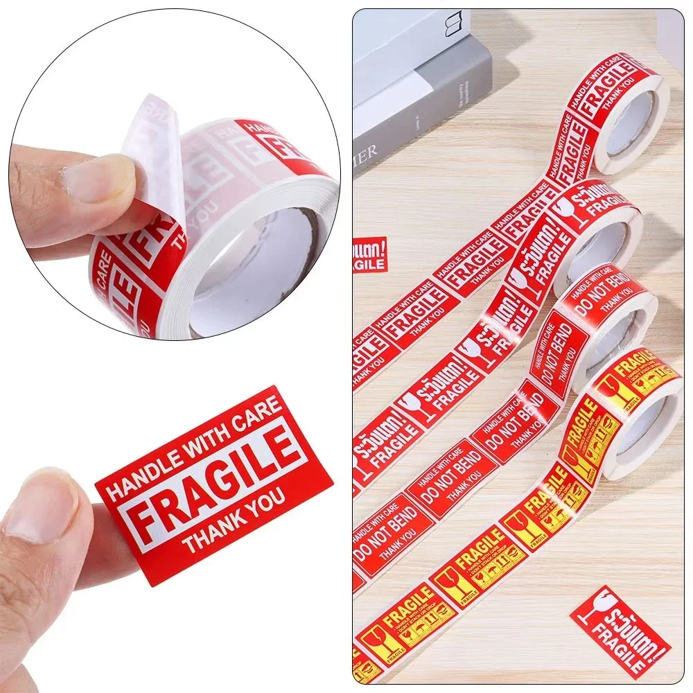 250PCS Fragile Warning Sticker Care Shipping Special Tag Do Not Bend Label Handle With Care Keep for Shipping Moving Packing