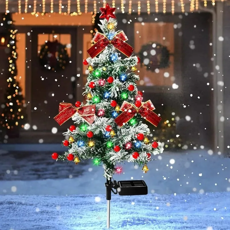 Christmas Tree Light Solar Cedar Waterproof Outdoor Light Suitable for Garden Lawn Christmas Atmosphere New Year Holiday Party
