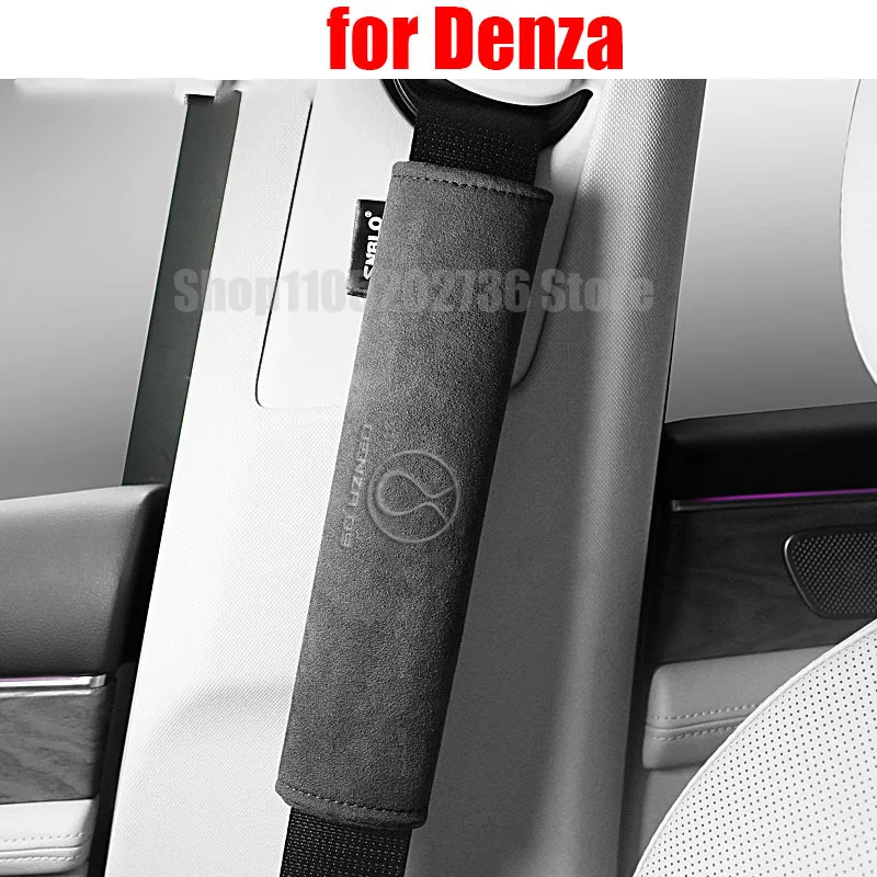 

2Pcs Made of Alcantara Suede Seat Belt Cover for Denza N9 D9 BYD DENZA N7 Denza N8 N9 Z9 2024 2025 Car Shoulder Pad Seat Belt