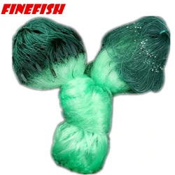 Finefish 100m Hunting Fishing Net 3 Layers Monofilament Fish Network With Float Outdoor Catch Fish Gillnet Trap Fishing Gear