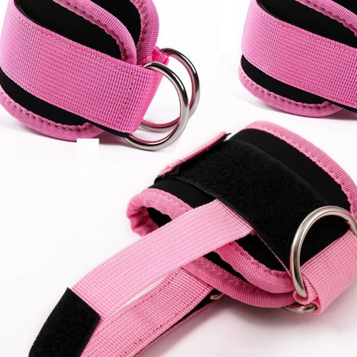 Imagen 1 del producto Correas de tobillo para Fitness, puños de soporte ajustables con anillo en D, correas para piernas de gimnasio, gancho para piernas, marco de pórtico, accesorios de cuerda de tensión