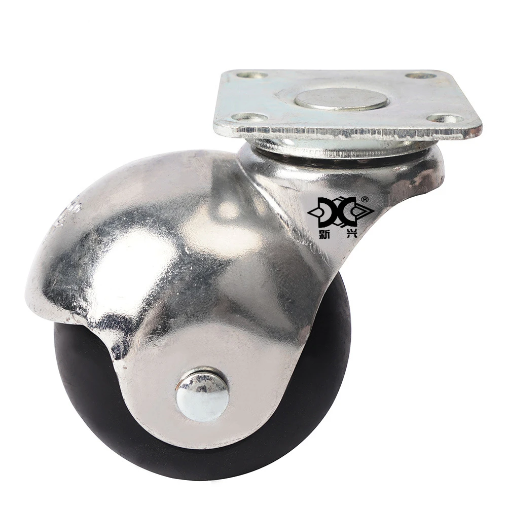 

(4 Packs) 2-Inch Light Chrome Plated Universal Wheel Furniture Caster for Sofa Table Chair - Smooth Rolling Pulley Casters