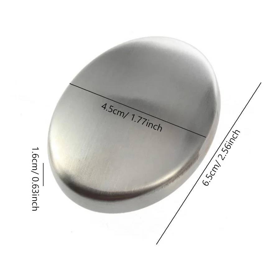 Stainless Steel Odor Removing Soap Bar, Odor Eliminator Hand Soap for Garlic Fish Onion Smells, Reusable Soap for Cleaning