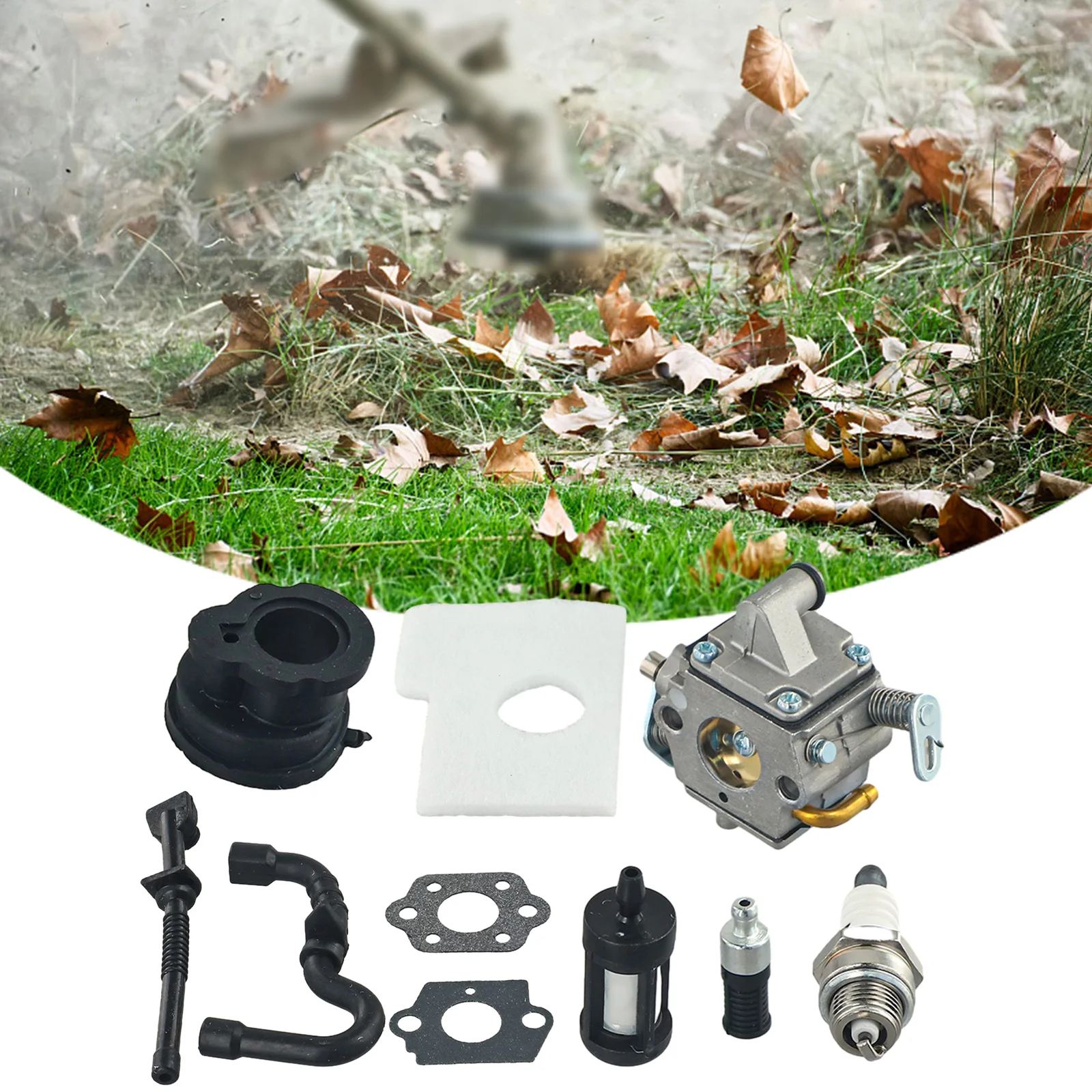 10pcs New Carburetor Gaskets Spark Buffer Filter For MS180 MS170 for chainsaw Trimmer Lawnmover for parkside Garden Power Tools