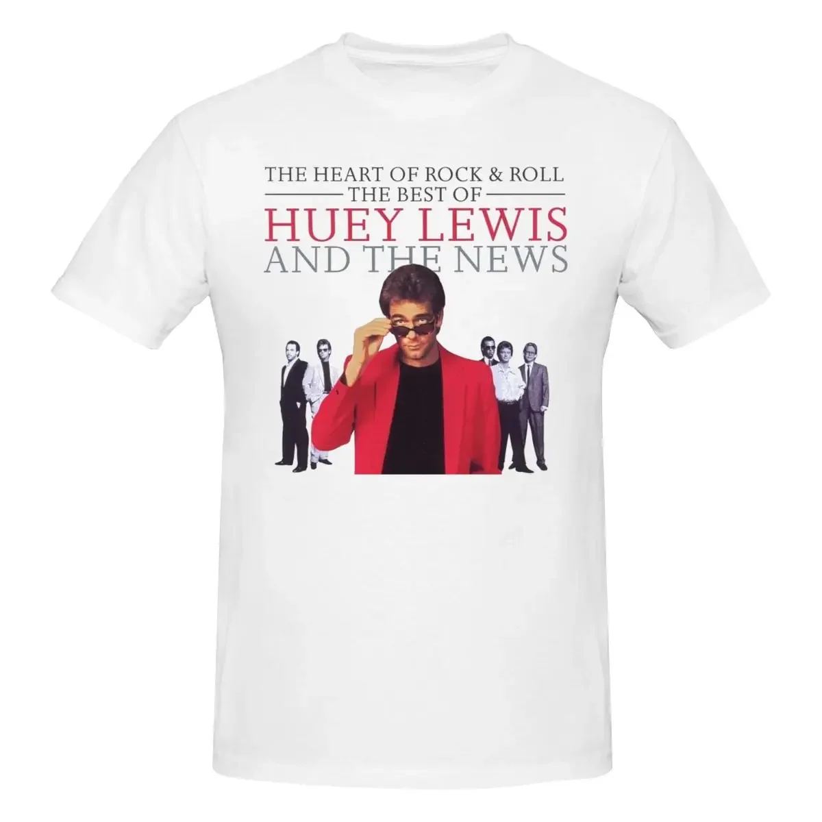 

Huey Lewis Men's Classic Unisex Cotton T-Shirt for Men & Women, Classic Tee