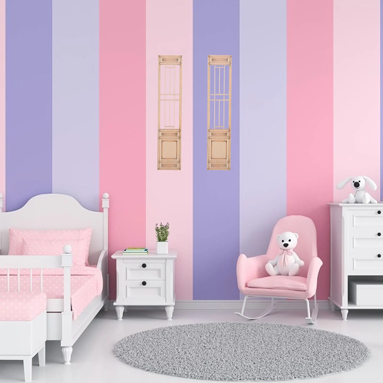 10 stuks miniatuur houten scherm Chinese stijl ingewikkelde gesneden natuurlijke houten afwerking voor sprookjestuin micro landschap DIY decoratief