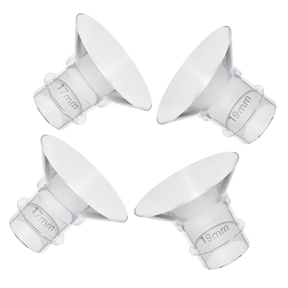 

4pcs Silicone Flange Inserts for Electric Breast Pump Clear Wearable Anti-Wear Durable Comfort Grip Collect Milk Gift Wife Baby