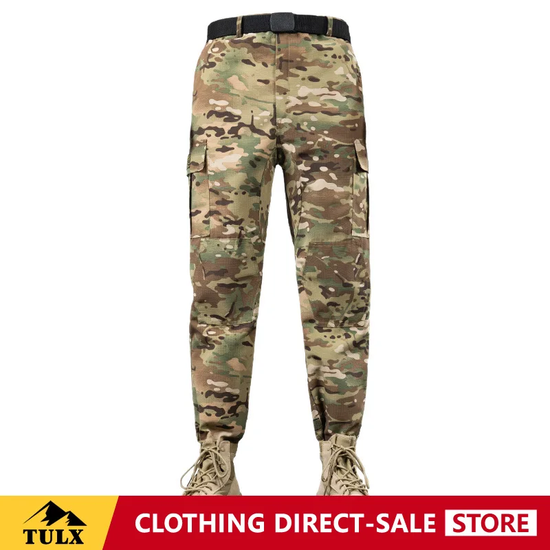Camouflage Pants Men Outdoor Tactical Wear-resistant Work Trousers Scratch Resistant Labor Protection Pants Tear Resistant Pants