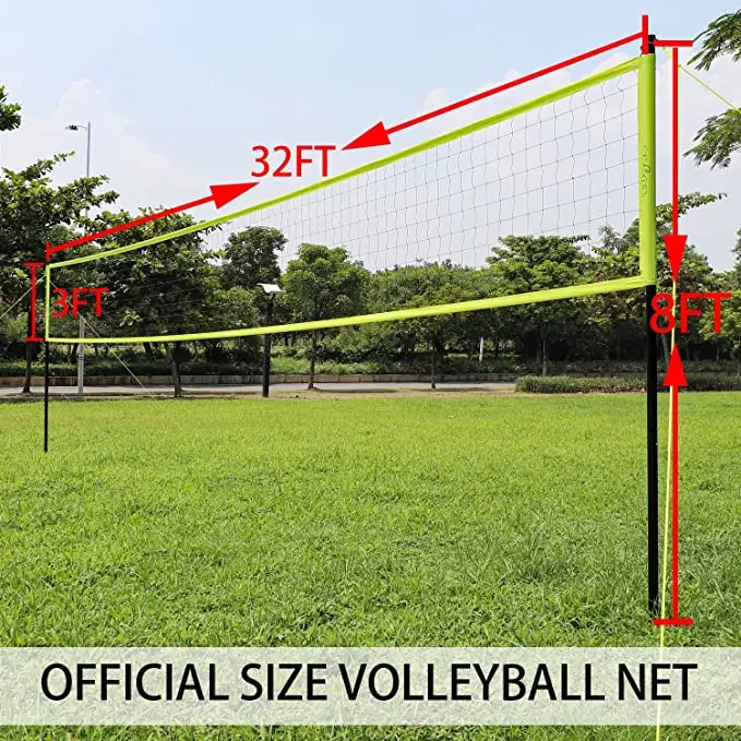 Portable Volleyball Practice Net Volleyball Sport Set with Ball and Carrying Bag for Outdoor Beach Backyard Volleyball Training