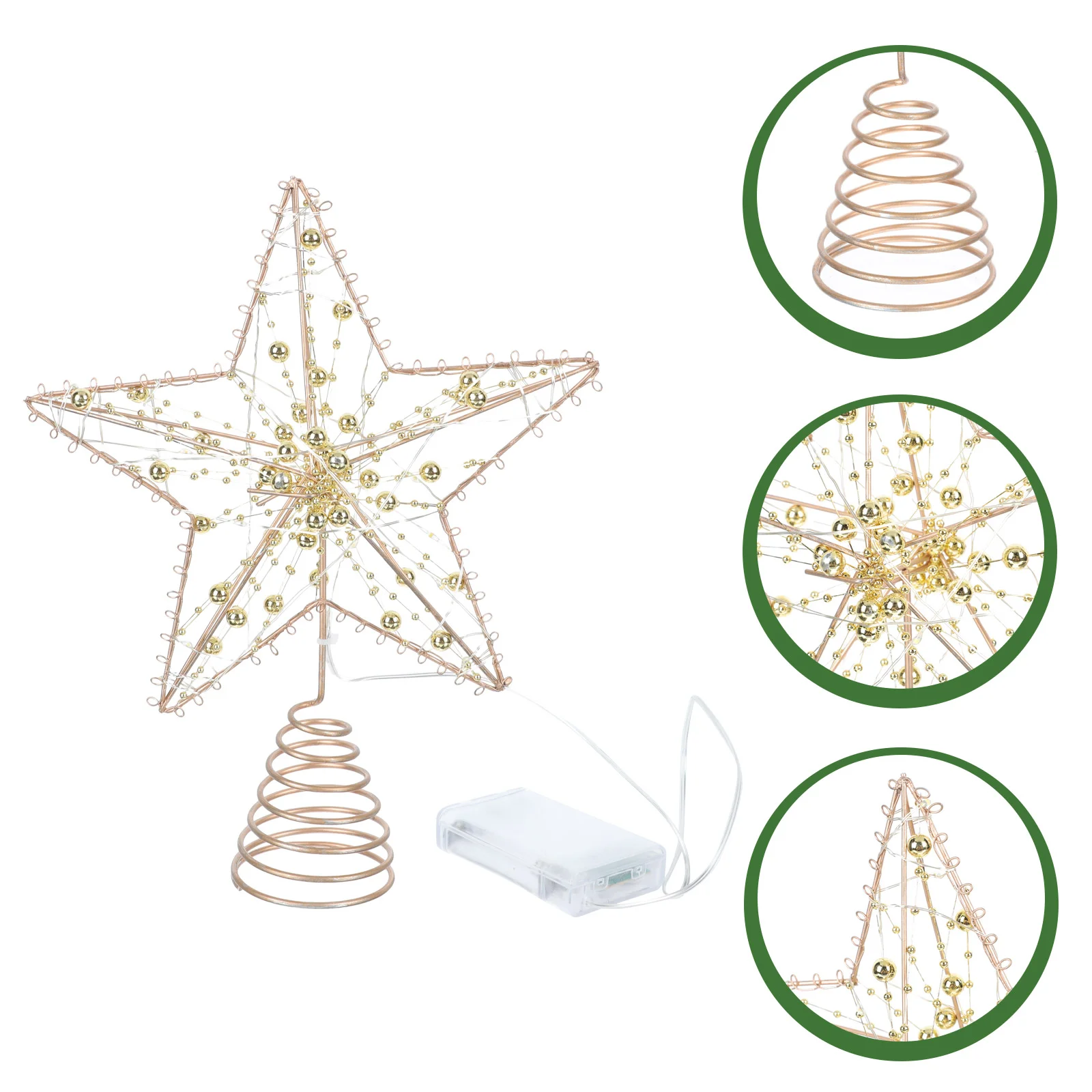 

Simple Tree Top Star Decor Christmas Ornaments LED Lights Luminous Lamp Adornment