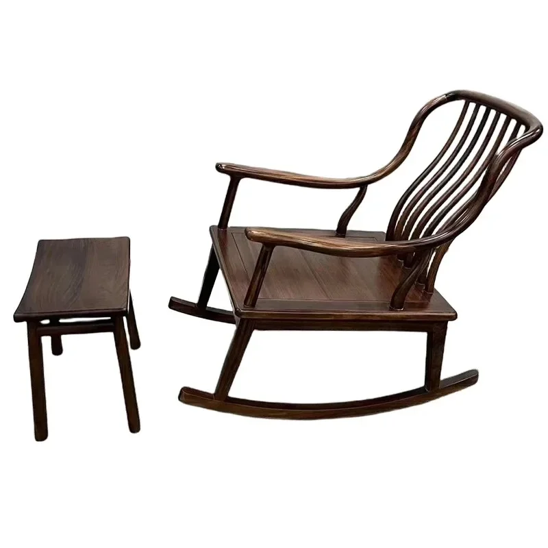 

Ebony wood, all solid wood, rocking chair, lazy sofa, recliner, home balcony, outdoor, leisure