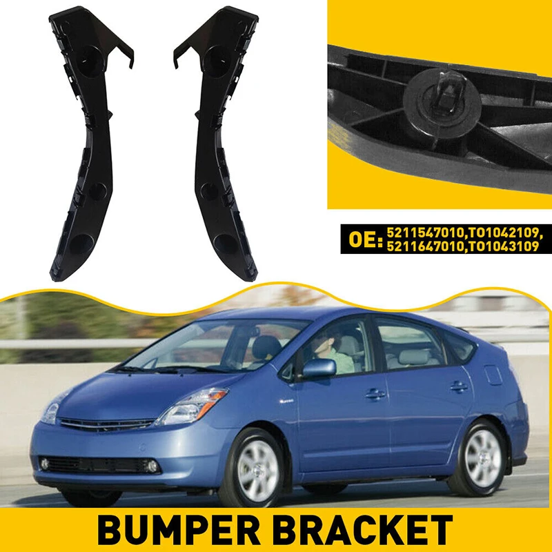 Car Front Rear Left & Right Side Lower Bumper Retainer Support Bracket For Toyota Prius 2004-2009 5211647010 5257647011