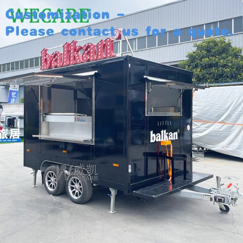 

на заказ.Wecare Food Truck Кофейная тележка Мобильная кухонная машина Концессионный автомобиль Кейтеринг Прицеп Тележка для напитков Полностью оборудованная