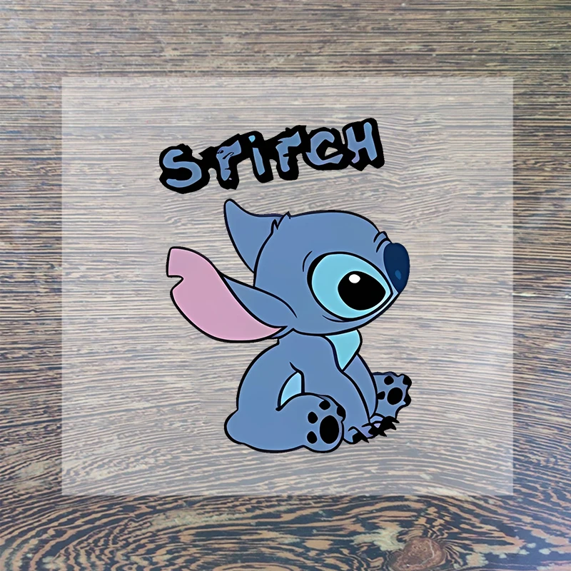 10pcs/set Disney Lilo&stitch Clothes Sticker Clothing Patches Iron on Patch T Shirt Pants Applique Hot Transfer Sticker