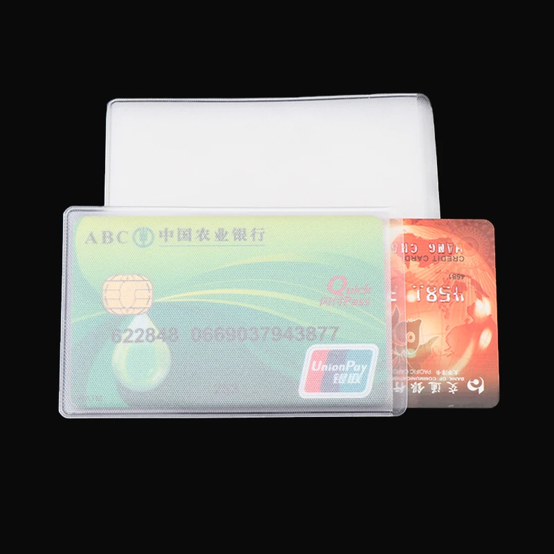 Transparente PVC Titular Do Cartão, Business Case Bus, Banco Credit ID Card Tampa, Identification Card Container, 20Pcs