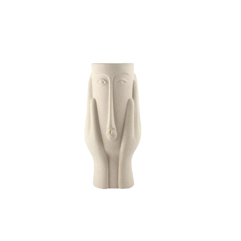 Abstract Face Vase Silicone Mold Epoxy Resin Decorative Crafts DIY Clay Plaster Pouring Flowerpot Silicone Mold Home Decoration