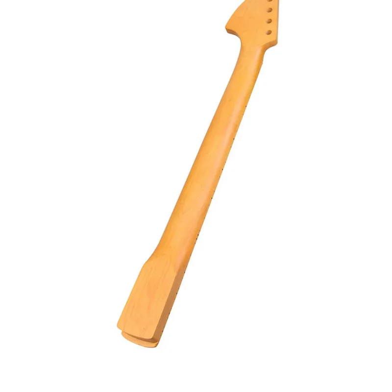 22 Frets Maple Neck with Maple Fingerboard For Electric Guitar Yellow Matte Paint Musical Instruments Accessories