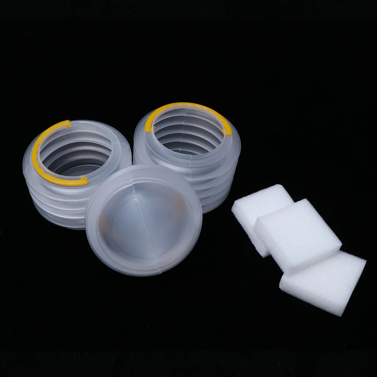 Seau de brosse de lavage pliable, outil d'aquarelle pliable Portable pour débutants de classe d'art, voyage en plein air, pêche pique-nique 12 pièces