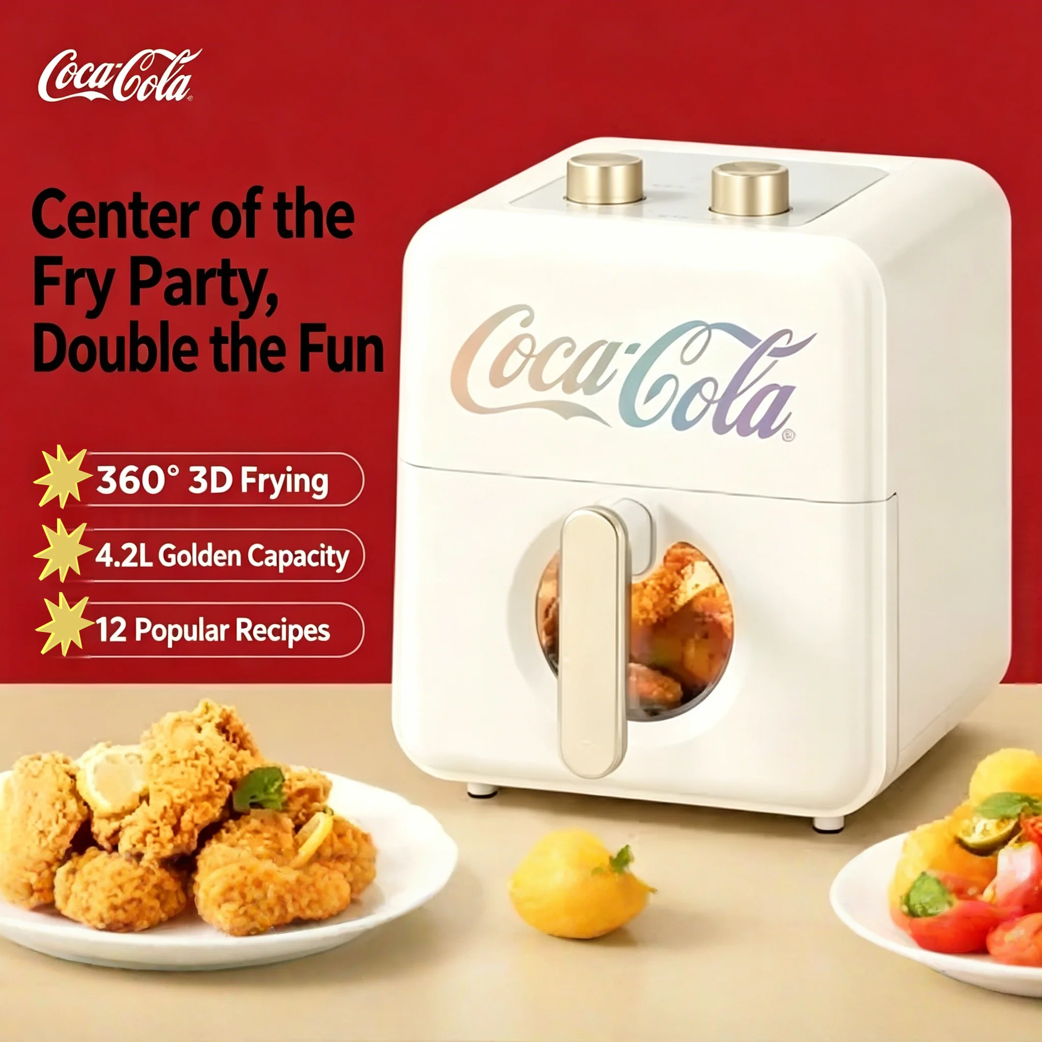Coca Cola Air Fryer 4.2L Large