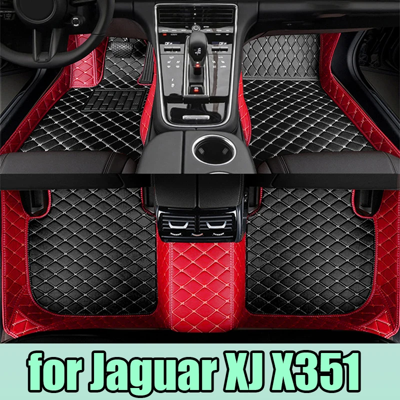 

Car Floor Mats For Jaguar XJ X351 2010~2019 5seat Durable Leather Mat Anti Dirty Pads Carpet Auto Interior Parts Car Accessories