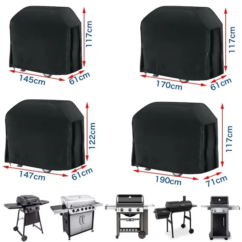Imagen 6: Funda para Barbacoa de Exterior, Impermeable y con Protección UV, Cierre con Cordón, Ideal para Barbacoas en el Patio