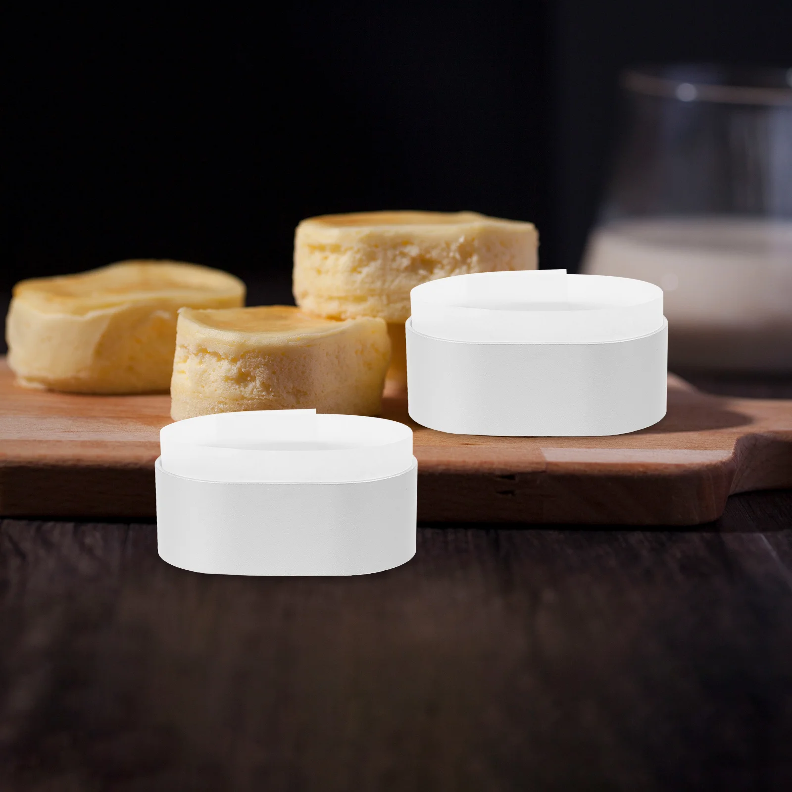 

1 set 1 Set Oval Cheese Mold Nonstick Aluminum Alloy Baking Mold For Dessert Bread Cake Baking Supply Metal Cake Molds