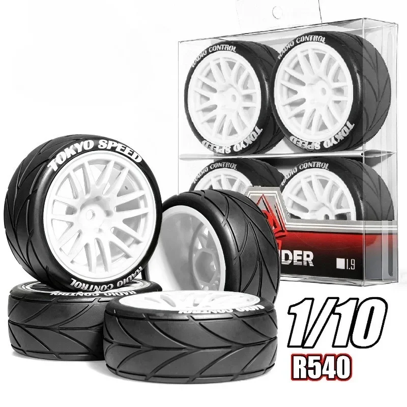 

4pcs 65mm Rubber Tire Wheel Tyre 12mm Hex for Tamiya TT01 TT01E TT02 TT02B TA06 XV01 XV02 PTG-2 1/10 RC Racing Car Upgrade Parts