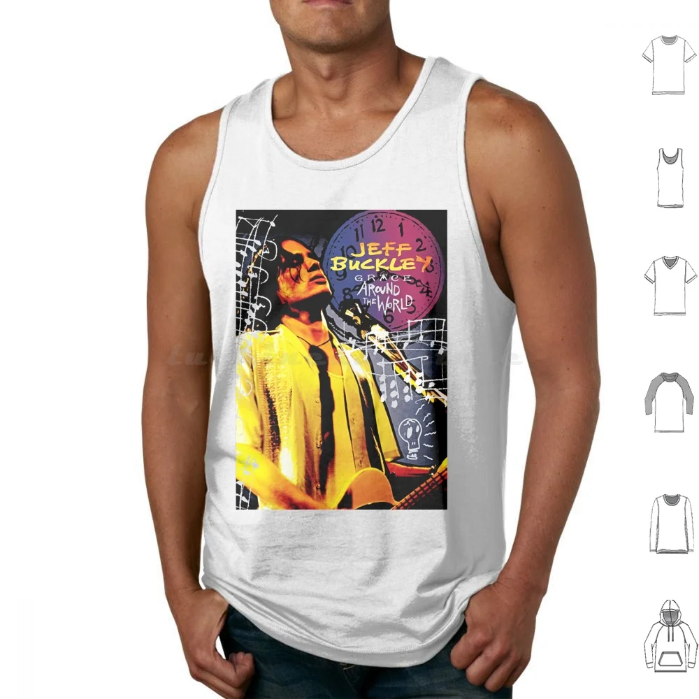 First Buckley-Grace Around The World Poster Tank Tops Print Cotton Music Vintage Jeff Style Classic Aesthetic Albums Tour