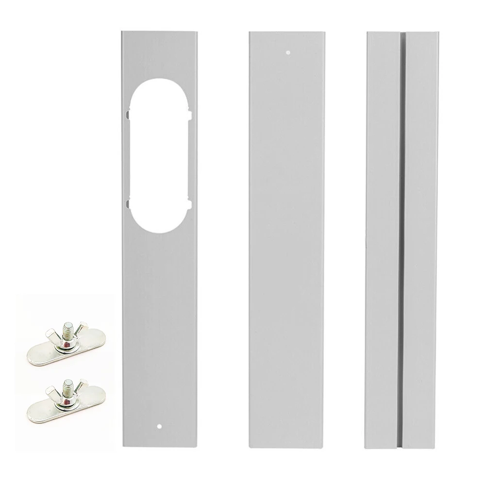 

2/3PCS Adjustable Air Conditioner Window Kit Slide Plate Wind Shield Portable Air Conditioner Accessories With Screws