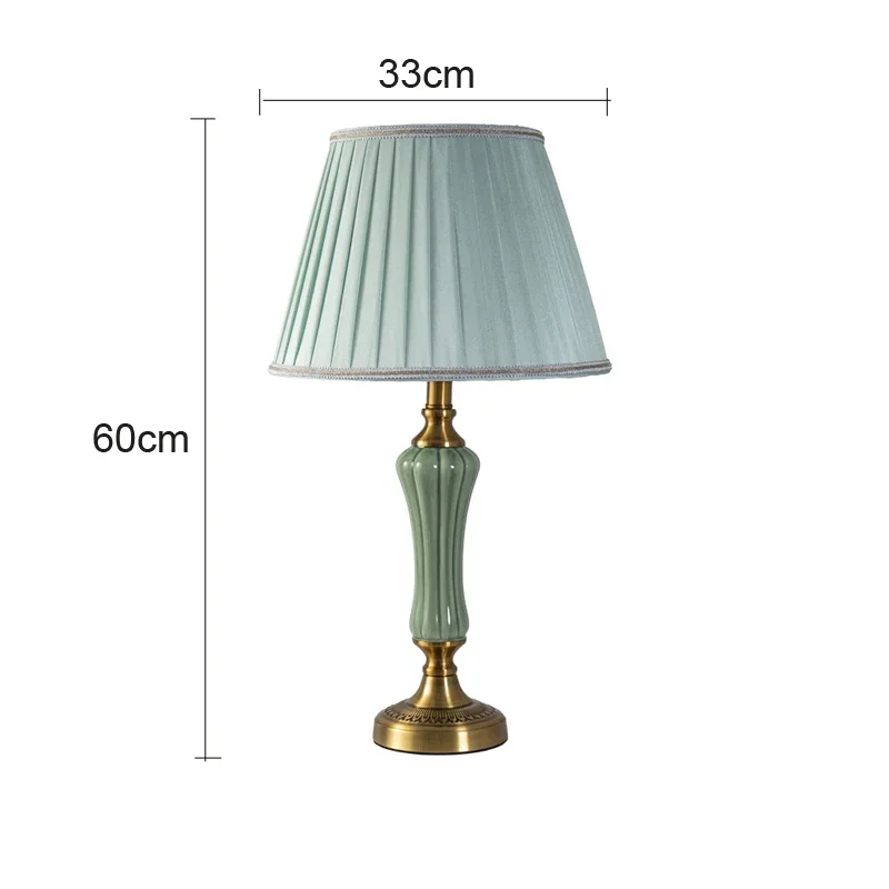 Modern Hotel Bedside Lamp Ceramic Table Light Nordic Ins Fabric Desk Light Household Foyer Living Room Bedside Study Desk Lamp