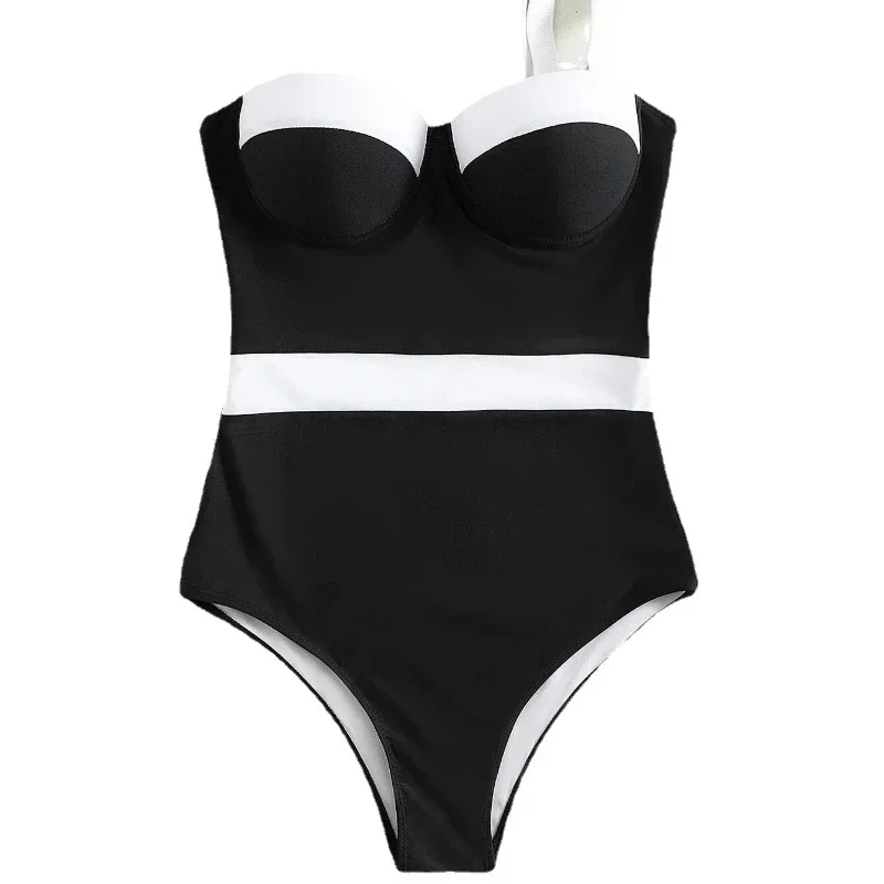 Maillot de bain une pièce Sexy, Push Up, Colorblock, à armatures, body, pour femmes, nouvelle collection