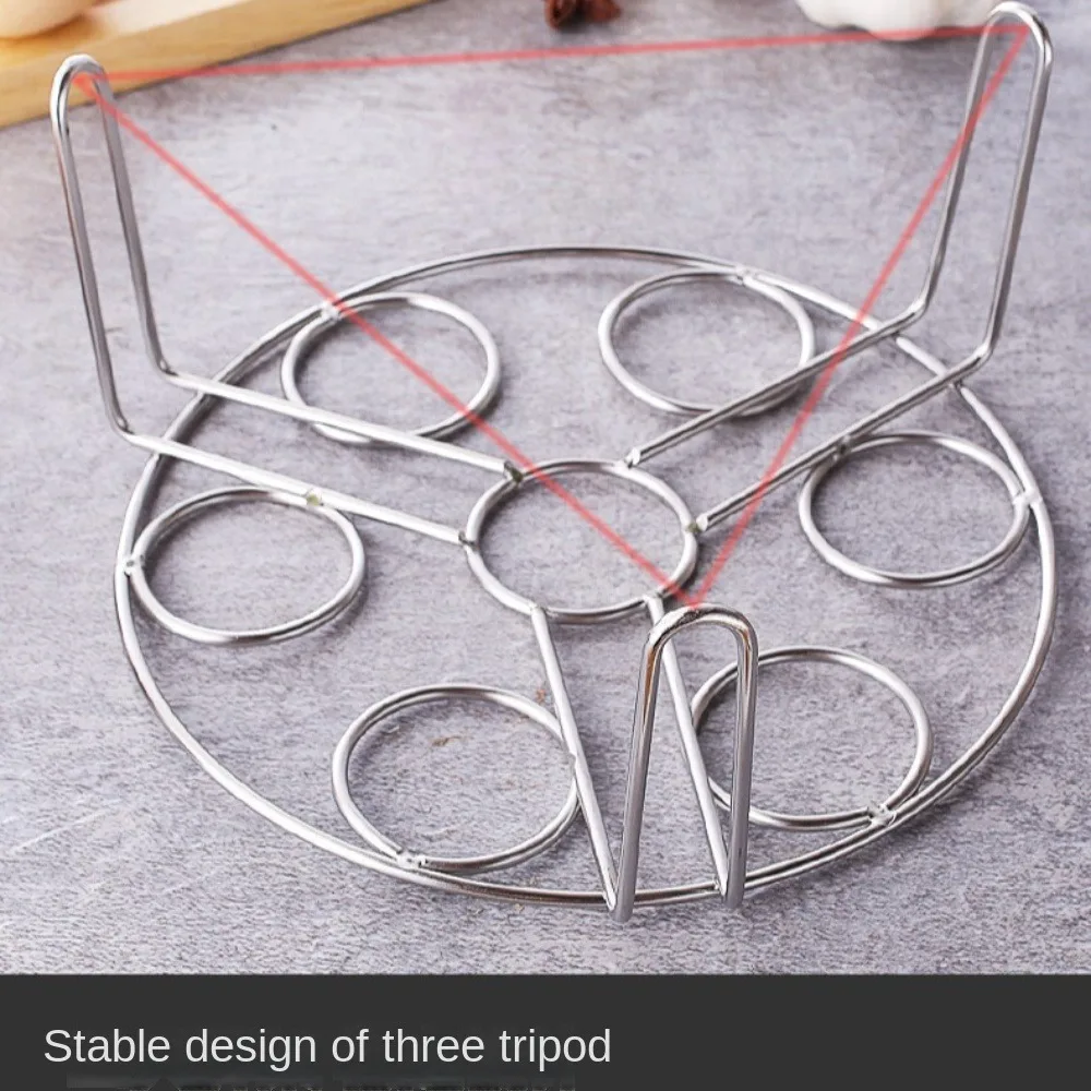 Stainless Steel Egg Steaming Rack Tripod Household Steaming Tray Holder High Leg Multifunctional Insulated Shelf