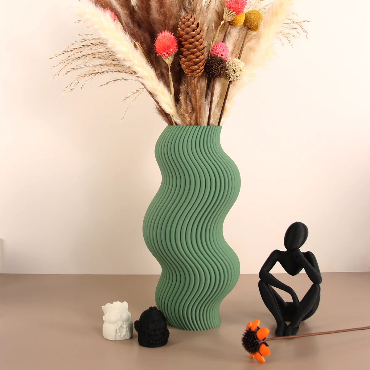 مزهرية سيراميك غير منتظمة من الشمال ، فن تجريدي ، زخرفة زجاجة زهور ، ترتيب زهور منزلي ، ديكور سطح المكتب للخزانة #4