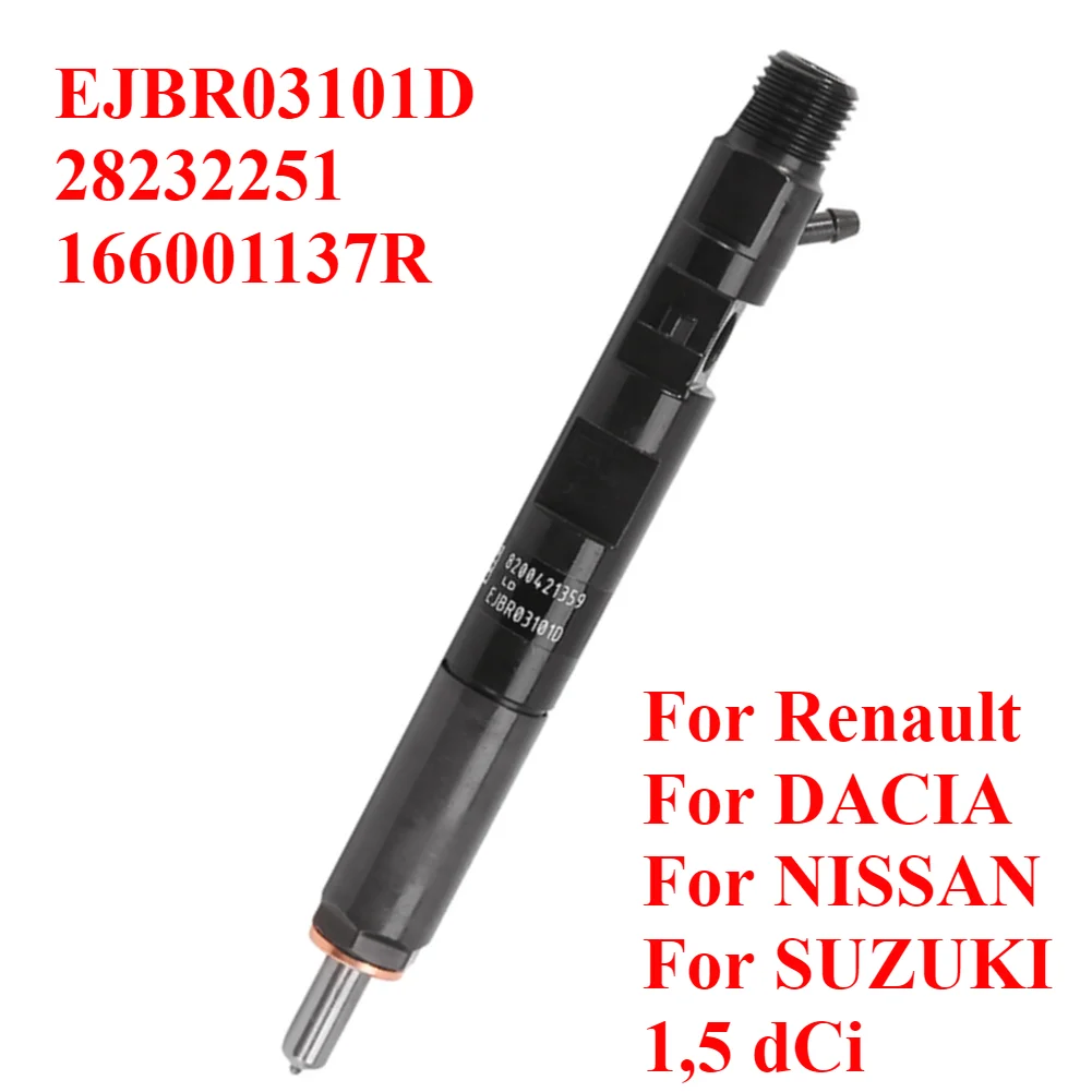 

EJBR03101D 28232251 New Diesel Fuel Injector Nozzle for Renault Clio Kangoo Dacia Jimny 1.5 Dci EURO 4