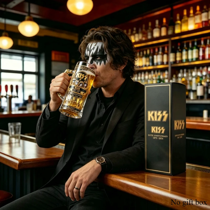 YANG-KISS 53rd Anniversary Commemorative Beer Mug - Collectible Glass Tankard Barware Gift for Fans