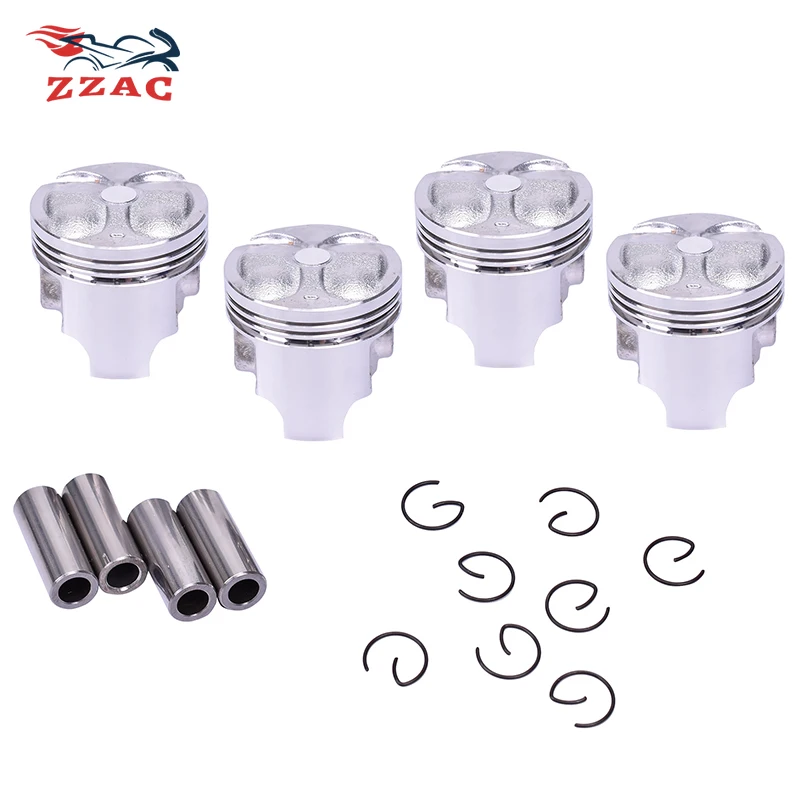4 مجموعة 49 مللي متر STD المكبس ومجموعة حلقة لسوزوكي GSF250 بانديت 1990-1995 GSX250F 1990-1998 GSX250FX 2002-2003 GSX-R250 GSXR250