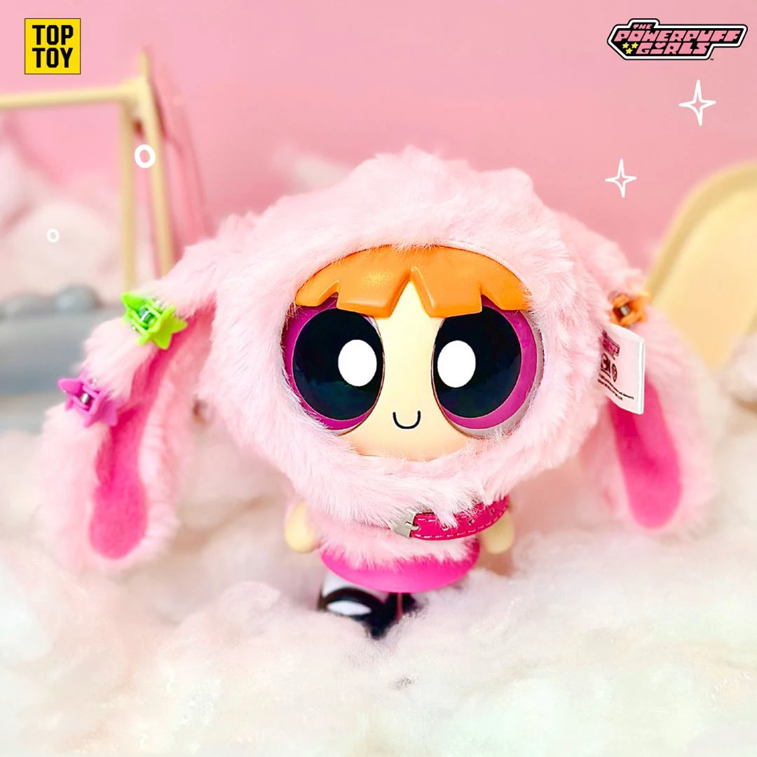 TOPTOY Powerpuff Girls Cloak Animal Cape Series Plush Blind Box Toy Anime Pendant Cartoon Super Powerful Girls Doll Mystery Box