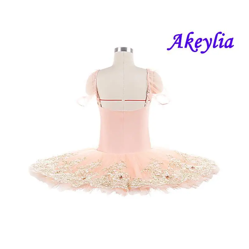 Ballet tutu Peach sleeping Beauty pancake tutu short sleeve lilac pre-professional stage costumes  ballerina women BLST20031B