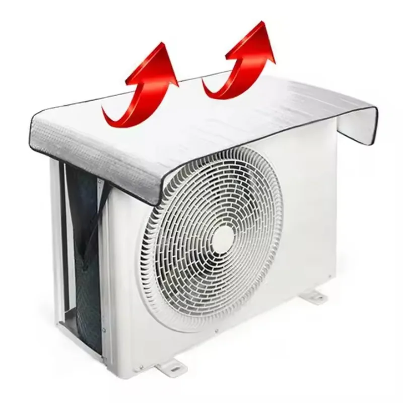 Cubierta de aire acondicionado para exteriores, cubierta impermeable con ahorro de energía, lavado de aire acondicionado, polvo, previene la exposición solar, bolsa de limpieza de CA