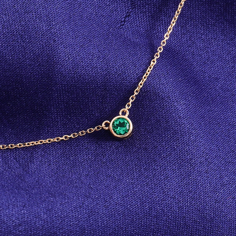 

Прованс 18/14/10 К однотонное золото круглой огранки, выращенный в лаборатории зомбийский пасьянс, безель, кулон для женщин, модные ювелирные изделия, индивидуальный подарок