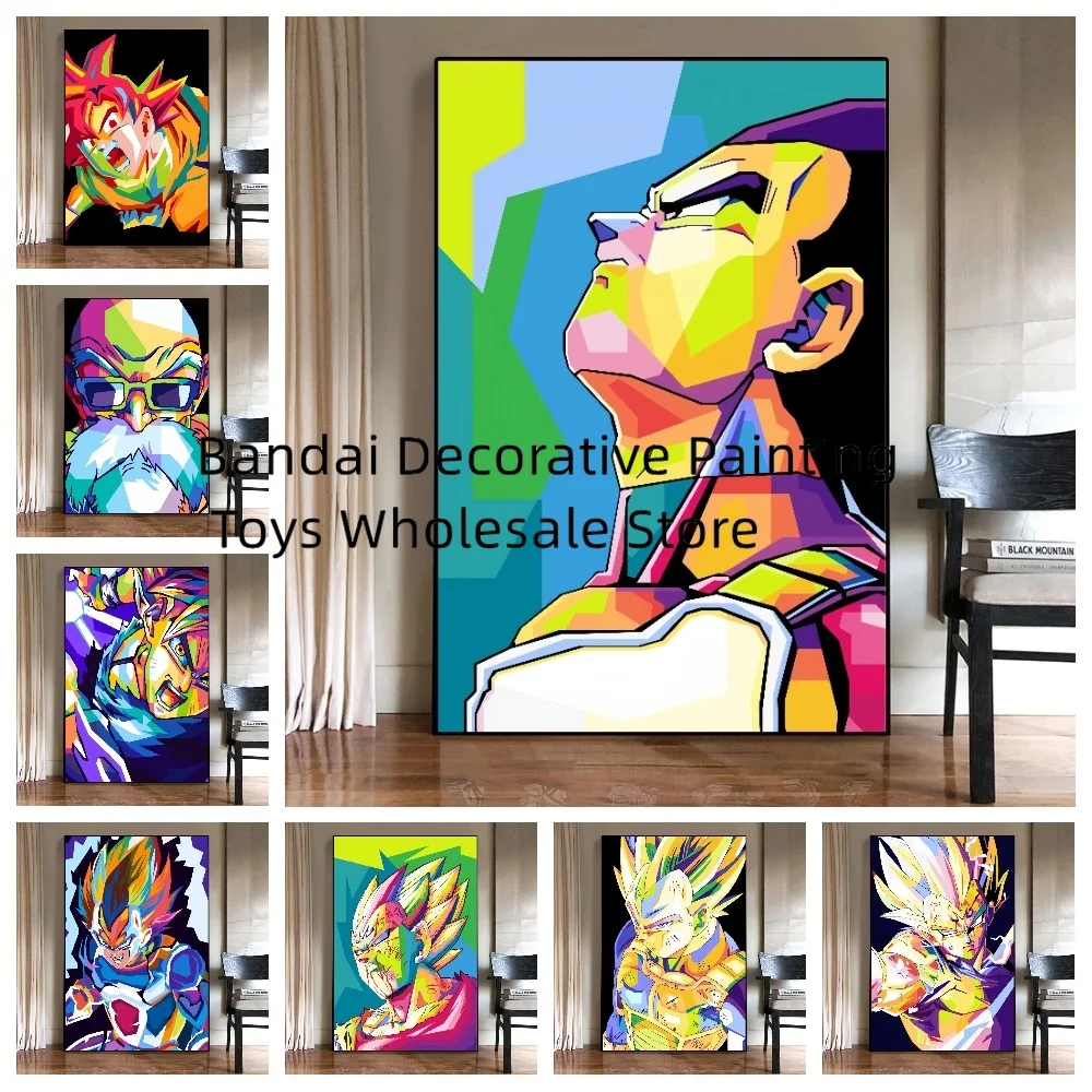 

Anime Dragon Ball Poster Goku Vegeta Gohan Super Saiyan Poster Stylish HD Canvas Drawing Cartoon Character Home Decor Picture